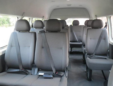 12 Seater Mini bus Hire Interior